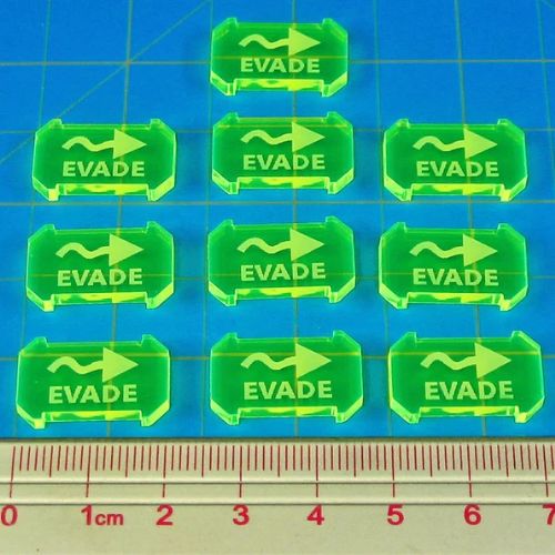 LITKO Fluorescent Green Evade Defense Tokens Compatible with Star Wars Armada (10)